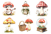 Cottagecore Retro Mushroom Clipart, an Illustration by Daily.Designs (Thumbnail 2 of 5)