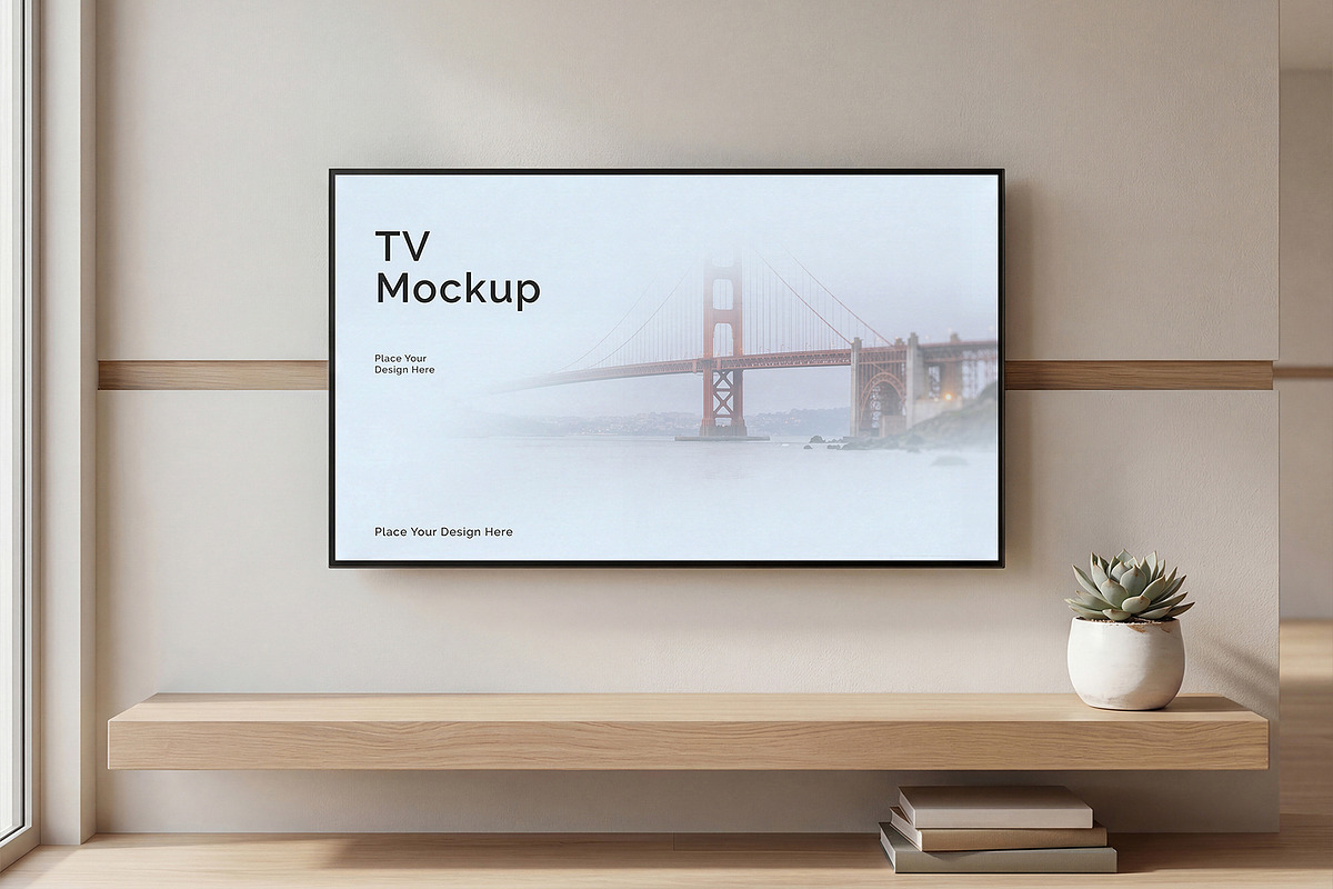 Smart TV Mockup, a Wearable Device Mockup by graphypix (Photo 1 of 4)