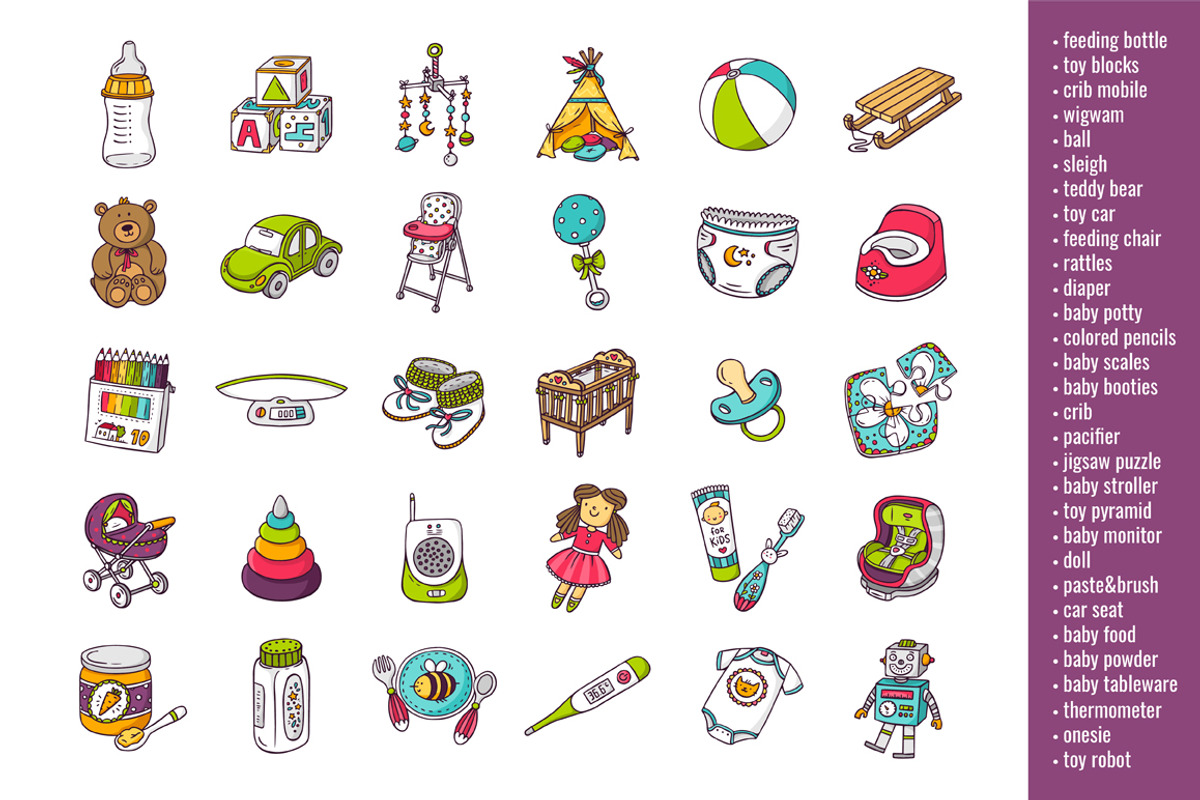 BIG SET of Baby Stuff! =30 in 1=, an Object Graphic by Zhe Vasylieva (Photo 2 of 5)
