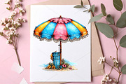 Watercolor Bright Summer Clipart PNG, an Illustration by Canvas Craft (Thumbnail 7 of 7)