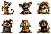 Creepy Cute Woodland Animals, a Seasonal Illustration by CreationArt (Thumbnail 2 of 5)