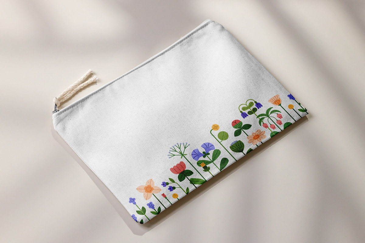 Abstract flowers border, banner, a Decorative Illustration by Good Studio (Photo 5 of 5)