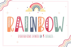 Rainbow Font Display Font