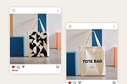 Aesthetic Canvas Tote Bag Mockups, a Merchandise Mockup by Bonumo (Thumbnail 3 of 6)