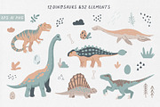 DINOSAURS clipart + SVG files, an Illustration by Alina Mubarak (Thumbnail 4 of 14)