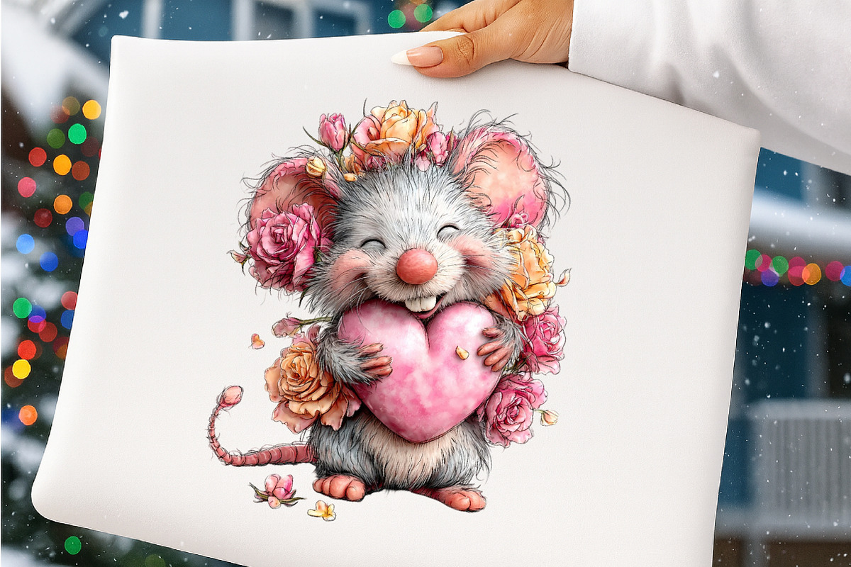 Watercolor Valentine Animals Clipart, an Illustration by SinaCreation (Photo 10 of 11)