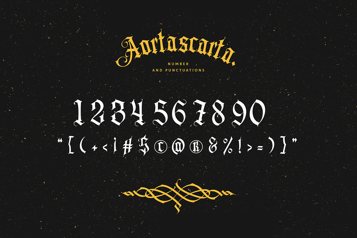 Aortascarta, a Blackletter Font by ilhamtaro (Photo 10 of 13)