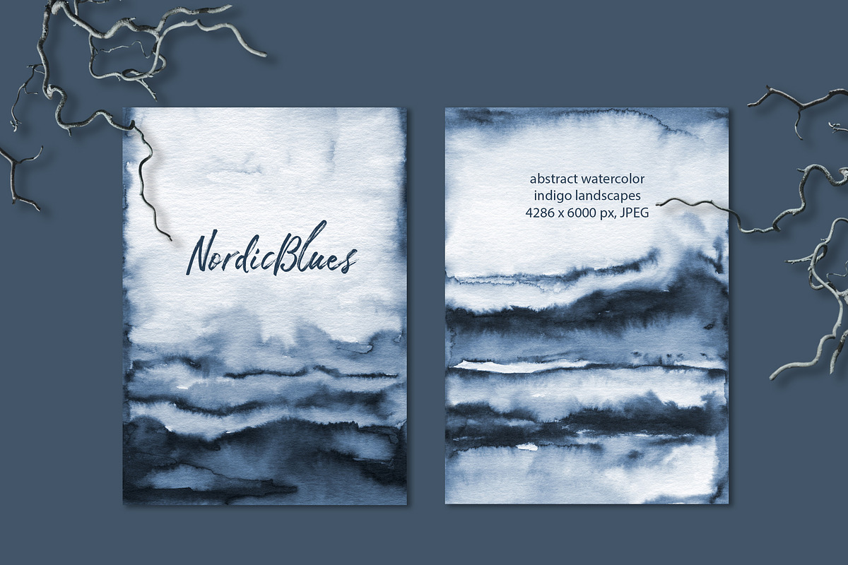 NordicBlues Watercolor Pack, a Texture Graphic by Marmoris.Arts (Photo 14 of 24)