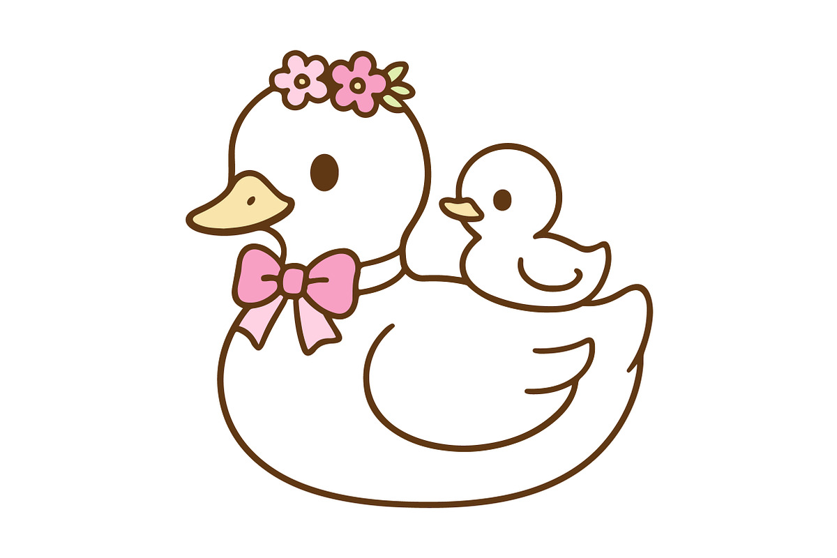 Cute Mama Duck SVG, an Object Graphic by Creative Art (Photo 1 of 6)