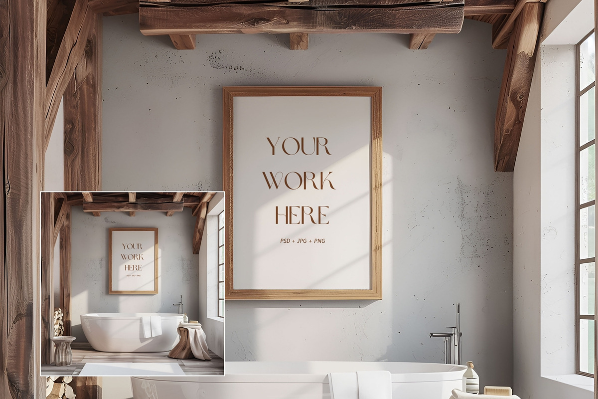 Luxury Bath 5x7 Frame Mockup FR-BA-1, a Household Mockup by Callistemon Creative (Photo 2 of 8)
