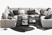 U-shaped sofa 3d model, a Furniture 3D Model by 3dmitruk (Thumbnail 3 of 11)