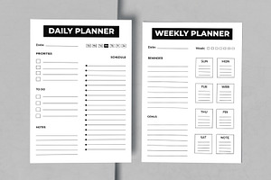 Daily and Weekly Planner Design, a Stationery Template by MightyDesign