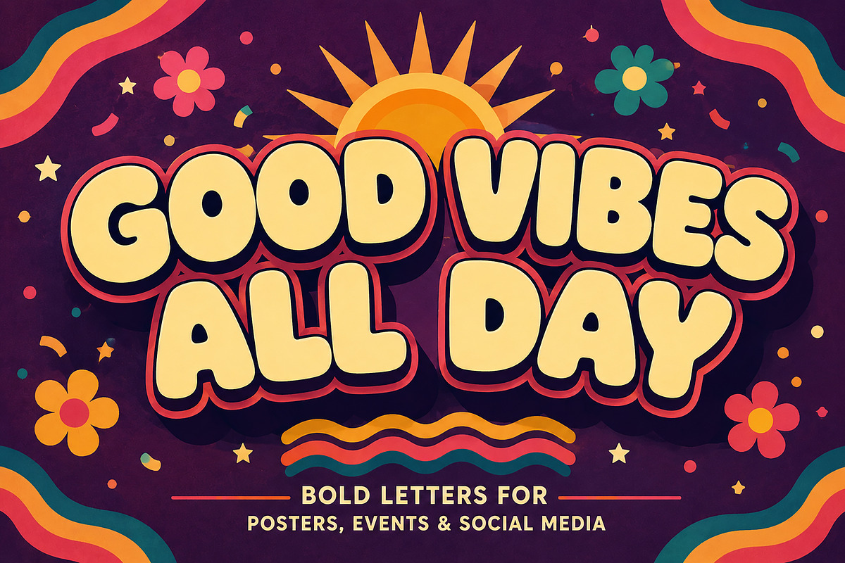 Bubble Fiesta – Bold Display Font, a Script Font by Wow Magic (Photo 4 of 5)