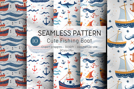Cute Boat Seamless Nautical Delight