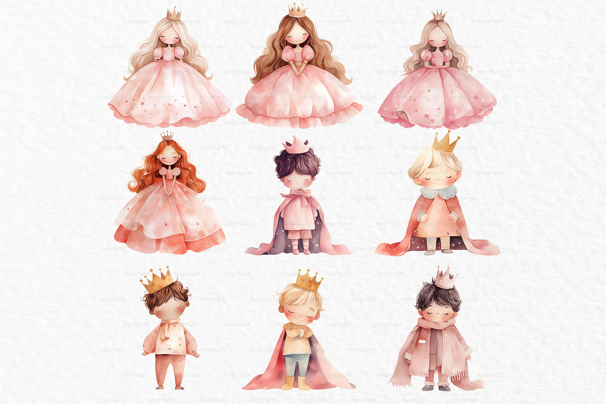 Pink baby princess clipart, a Person Illustration by MyLittleMeow (Photo 4 of 8)