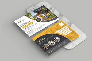 Real Estate Postcard Design, a Card Template by GraphicsBurg