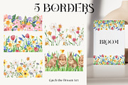 Petite Bunnies & Spring Wildflowers, a Seasonal Illustration by Catch the Dream Art (Thumbnail 6 of 14)