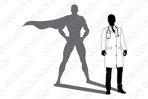 Superhero Doctor With Super Hero, a Healthcare Illustration by Christos Georghiou
