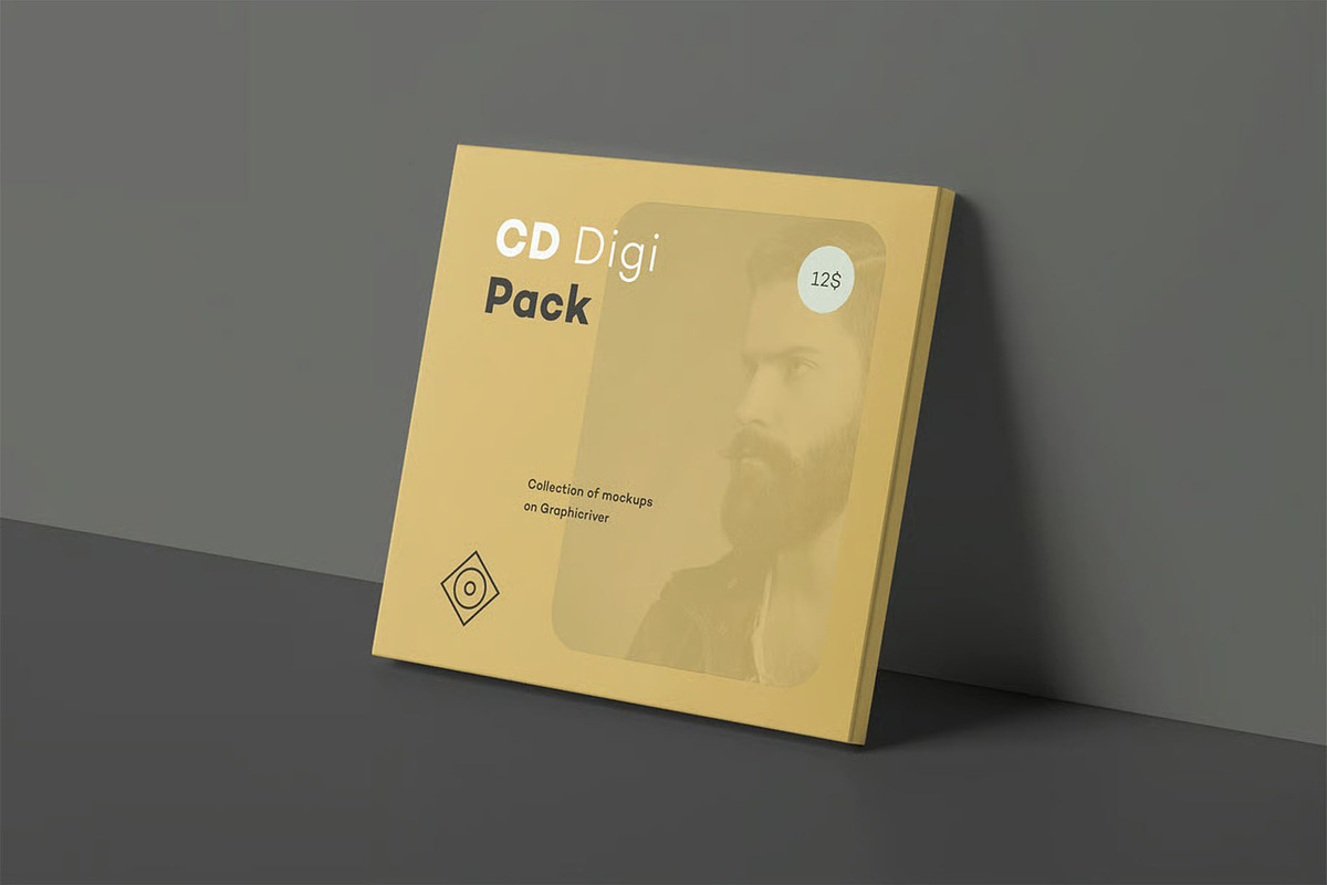 CD Digi Pack Mock-up, a Product Mockup by zippypixelstudio (Photo 4 of 15)