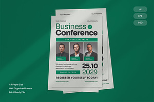 Business Conference - Flyer, a Brochure Template by Izdihaar_Studio