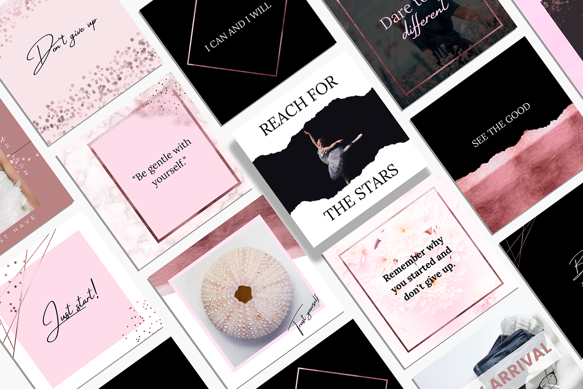 Instagram Templates Rose Gold, a Social Media Template by Joricreatives (Photo 3 of 4)