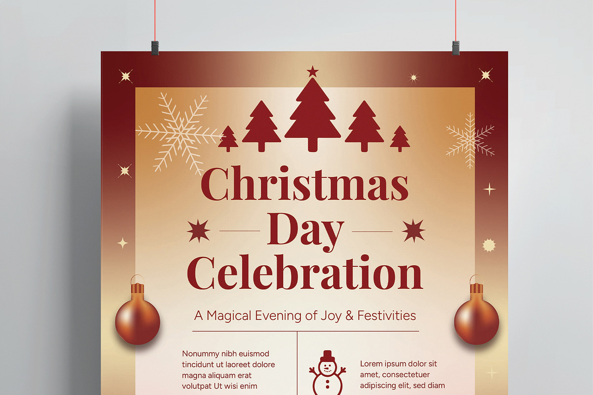 Christmas Flyer Template, a Flyer Template by MightyDesign (Photo 2 of 8)