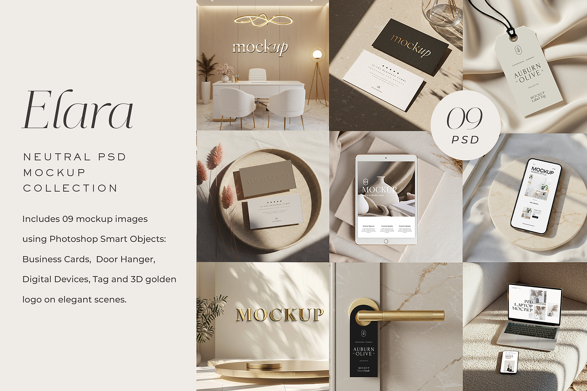 Elara | Neutral Classy Mockup Bundle, a Mockup by Julia Anderi - Studio (Photo 1 of 10)