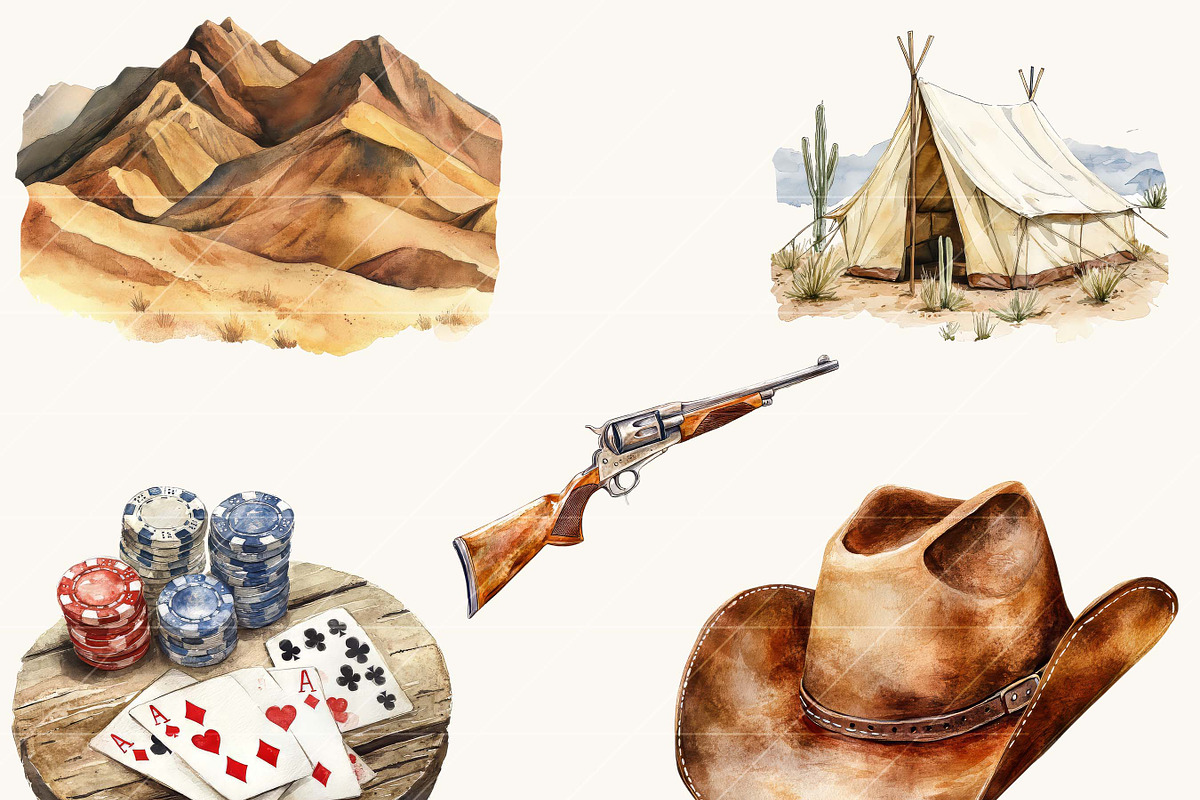 Watercolor Western Clipart Bundle, a Person Illustration by Design Scotch (Photo 6 of 8)