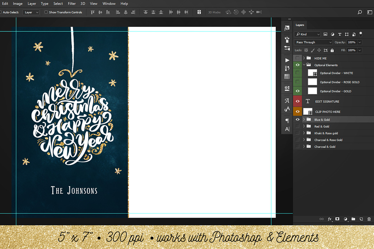 Photo Christmas Card Template | 012, a Card Template by Nifty Template Studio (Photo 6 of 9)