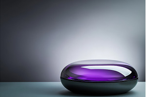 Purple glass pebble-shaped cosmetic, a Beauty & Fashion Photo by Rodica Ciorba