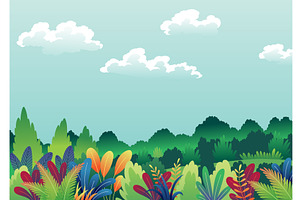Jungle fairytale. Colorful jungle, an Illustration by the8monkey