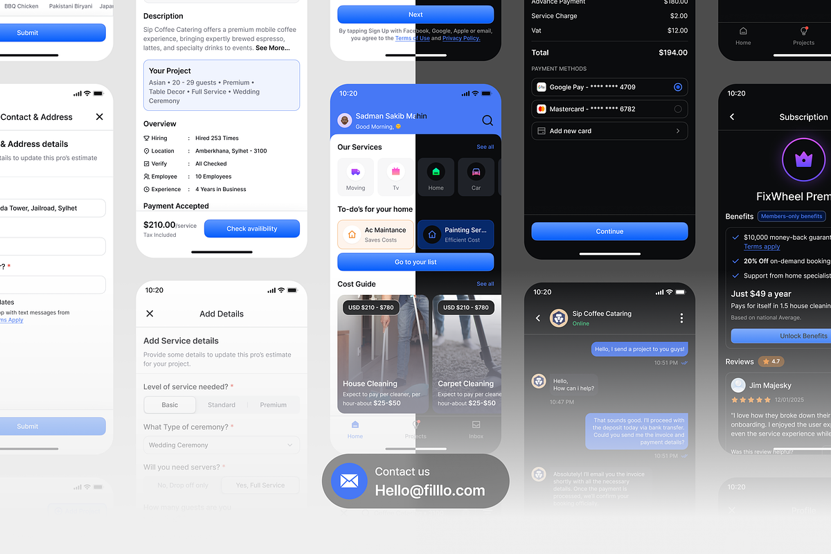 FixWheel - Home Service App Ui Kit, an UI Kit Template by floxui (Photo 7 of 9)