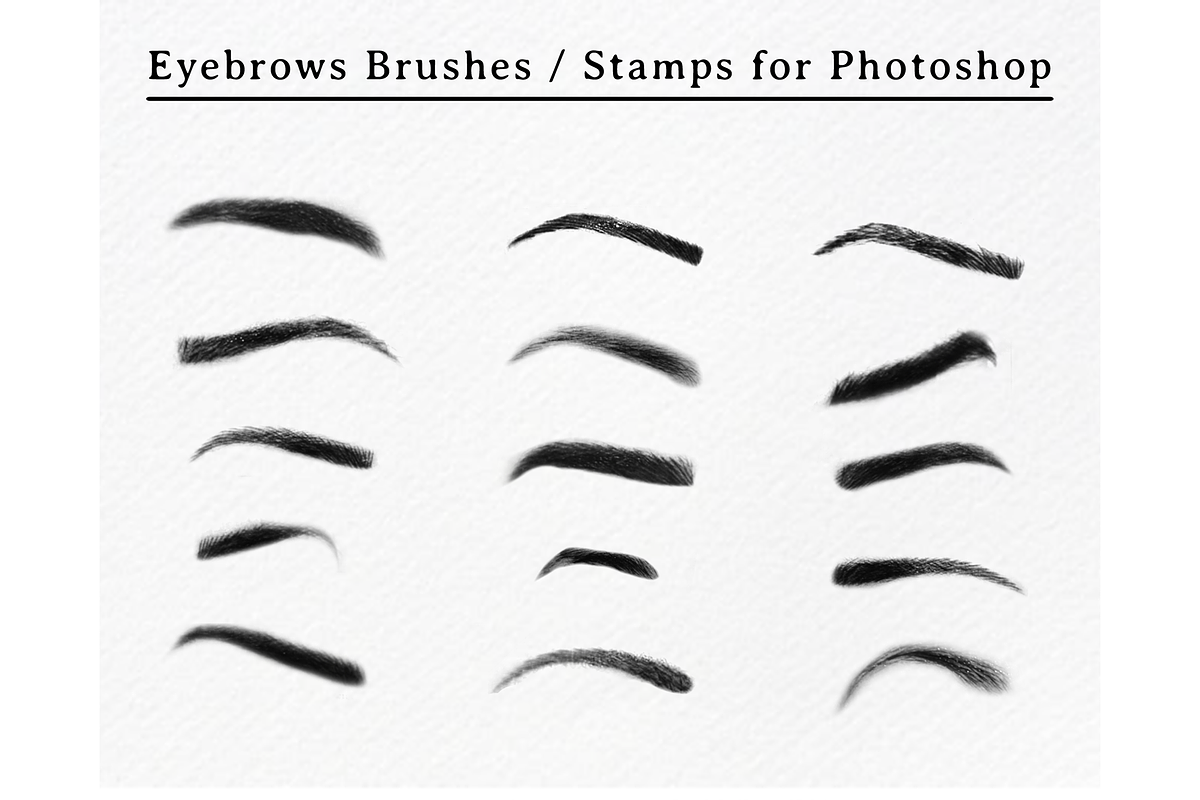15 Photoshop Eyebrows Brushes Pack, a Brush Add-On by Velo Graphic Studio (Photo 2 of 6)