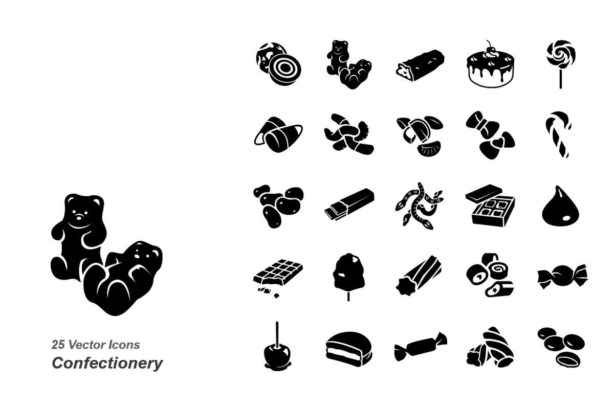 Confectionery vector icons, an Icon by Jisun Park