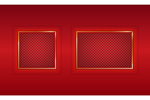 Realistic red photo frames. Square, an Illustration by Stock-Smart-Start