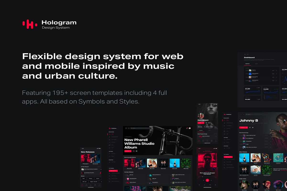 Hologram Design System, an UI Kit Template by Creative Perspective (Photo 1 of 8)