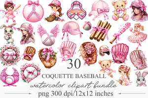 Pink Ribbon Coquette Baseball, an Illustration by Designking