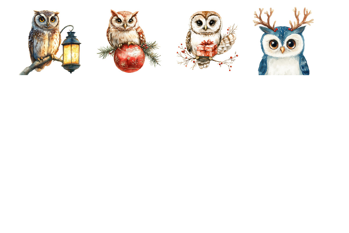 Christmas Owls, an Illustration by Design Market (Photo 4 of 4)