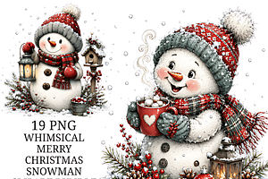 Whimsical Christmas Snowman Bundle