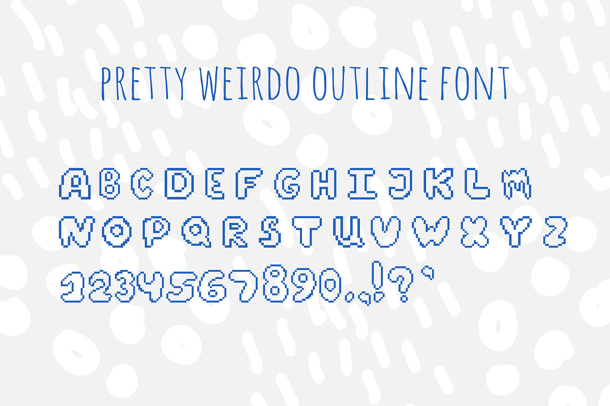 PRETTY WEIRDO pixel display font preview 4