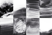 Black & White watercolor backgrounds, a Texture Graphic by swiejko (Thumbnail 3 of 7)
