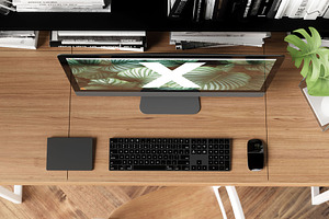 Top View Desk Mockup