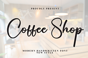Coffee Shop | Script Font, a Handwritten Font by Scratchones (Thumbnail 1 of 8)