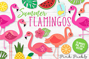 Flamingo Clipart and Vectors, an Animal Illustration by PinkPueblo (Thumbnail 1 of 2)