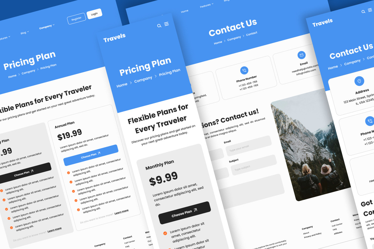 Travel Pricing & Contact Landing Pag, a Landing Page Template by twinstd (Photo 2 of 3)