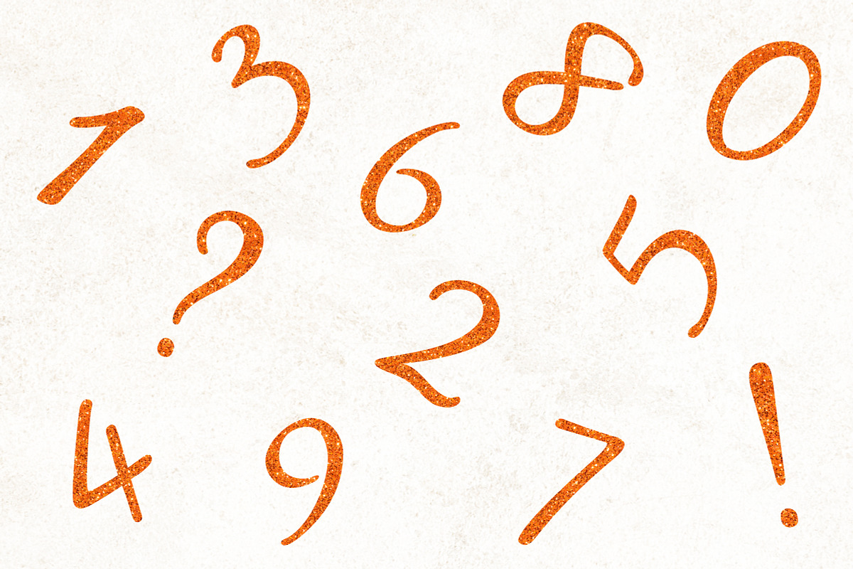 Orange Glitter Alphabet, an Object Graphic by Patterns for Dessert (Photo 3 of 4)