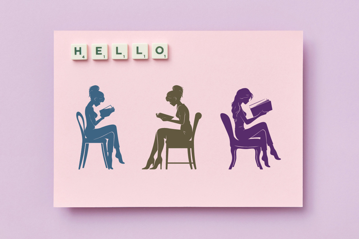 14 Girl Reading a Book on Chair, an Illustration by jongcreative (Photo 4 of 4)