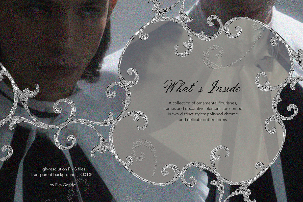 Gothic Chrome & Dotted Ornaments, an Object Graphic by Eva Gentle (Photo 3 of 12)