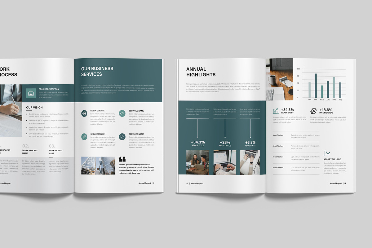 Annual Report Template, a Brochure Template by NorthPeak (Photo 5 of 9)