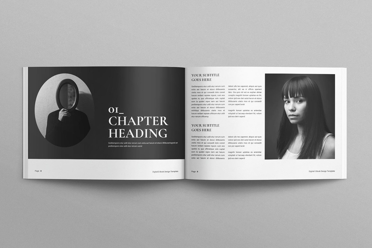 Digital Minimal Ebook Landscape, a Magazine Template by E-Type (Photo 4 of 8)